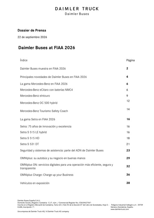 Daimler Buses at FIAA 2026 (Spanish)