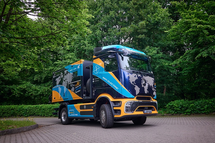From Hanover around the world: Elektrotrucker Tobias Wagner starts global eActros 600 expedition