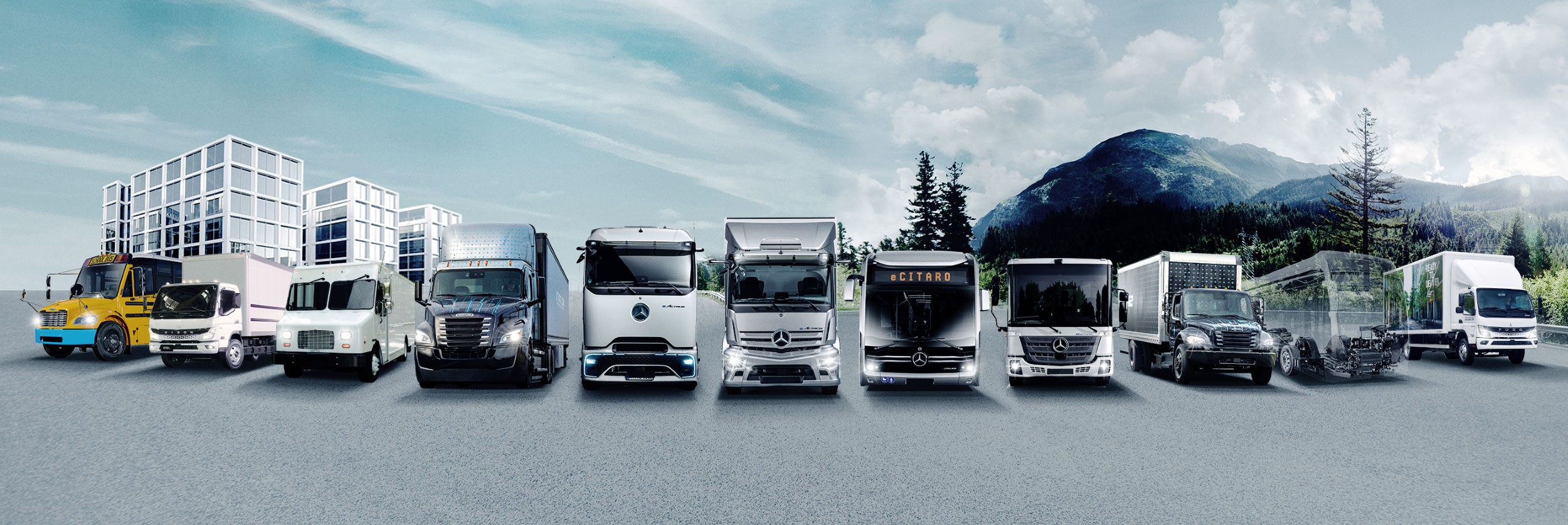 Daimler Truck Family Range -  Zero Emission Vehicles